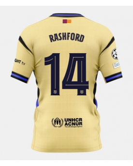 Billige Fotballdrakt Barcelona Marcus Rashford #14 Replika Bortedrakt 2025-26 Kortermet